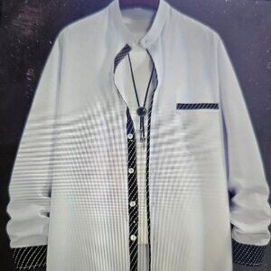 Brand new mens  plus size white long sleeve button down dress shirt shirt